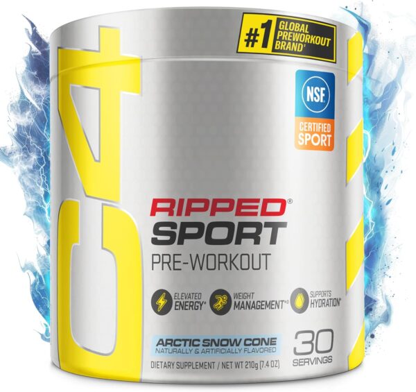 C4 Ripped Sport Pre Workout Powder Arctic Snow Cone