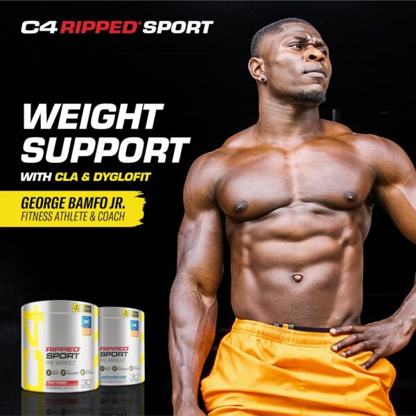 C4 Ripped Sport Pre Workout Powder Arctic Snow Cone - Image 4