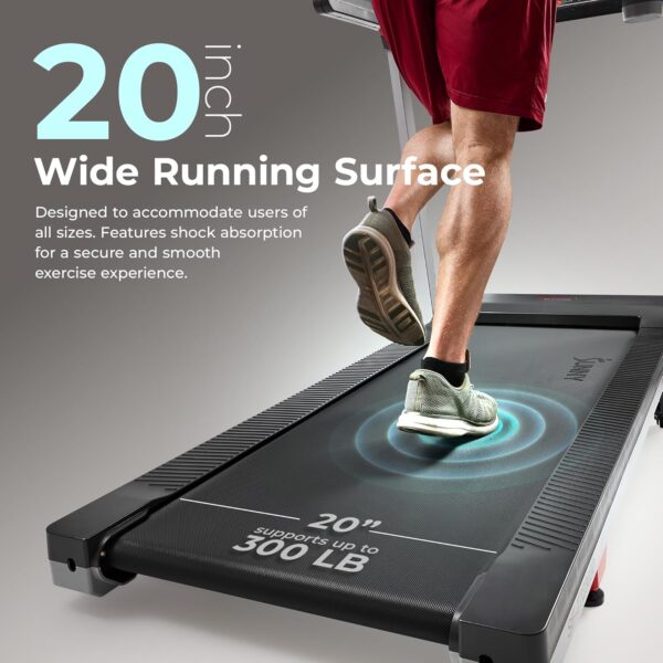 Sunny Health & Fitness Premium Foldable Treadmill for Home - Image 4