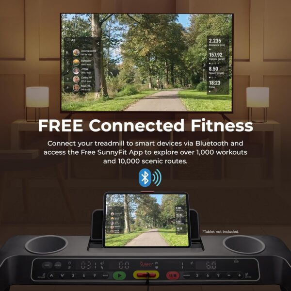 Sunny Health & Fitness Premium Foldable Treadmill for Home - Image 5